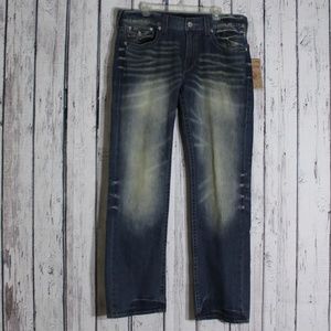 TRUE RELIGION Straight Flap EARTHWORM SN RED DRTY